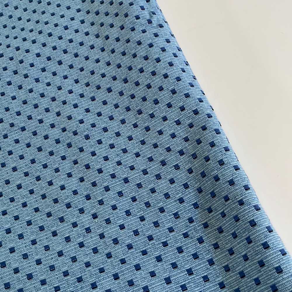 Blue fabric remnant - designer upholstery weight -2.5 yards